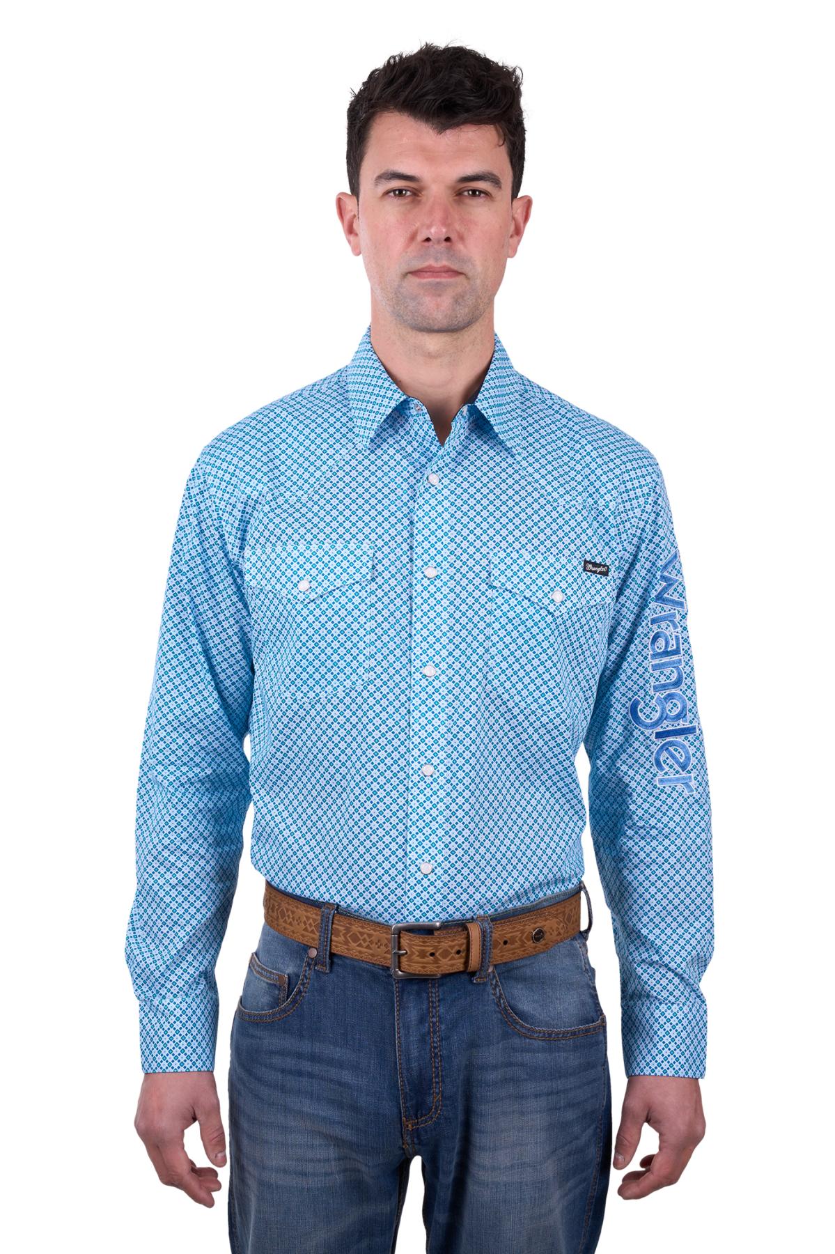Wrangler Men's Jude Logo Long Sleeve Shirt - The Trading Stables