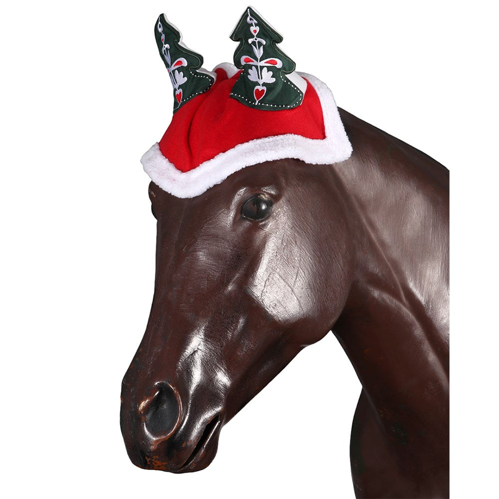 Christmas Horse Cap With Christmas Tree Ears - The Trading Stables