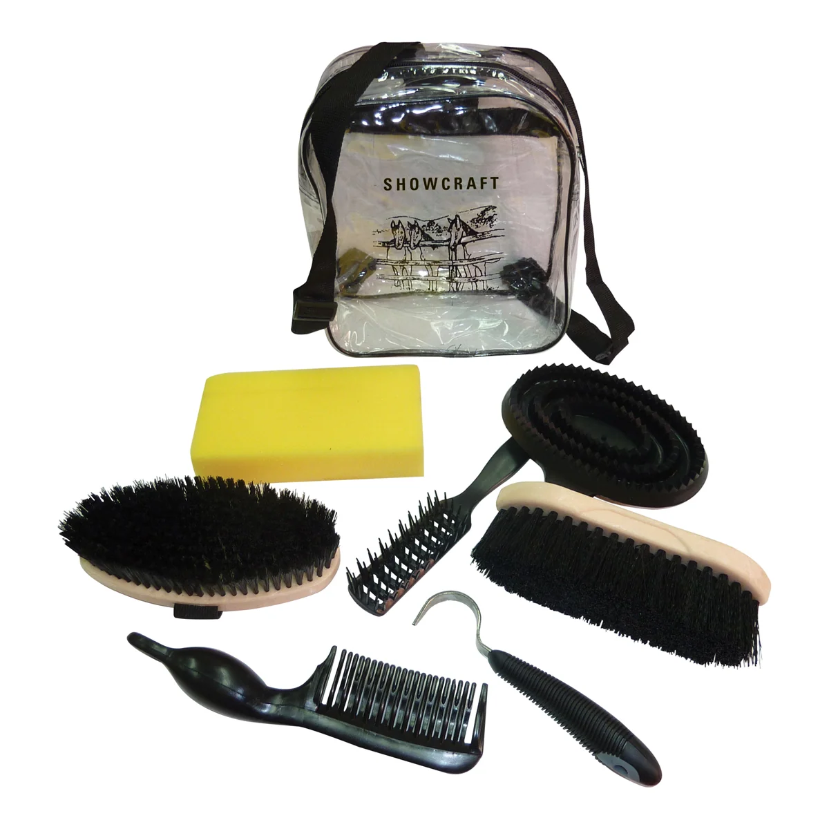 Showcraft Grooming Kit - Black - The Trading Stables