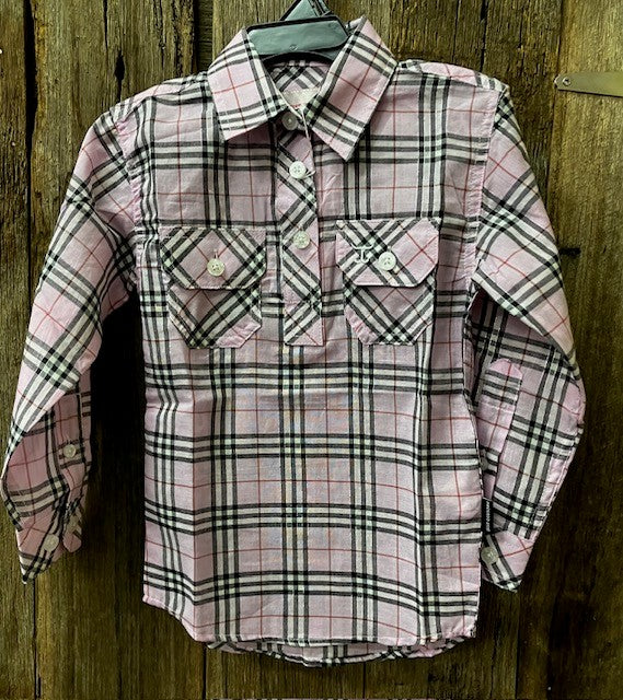Just Country Girls Harper Half Button Print Workshirt