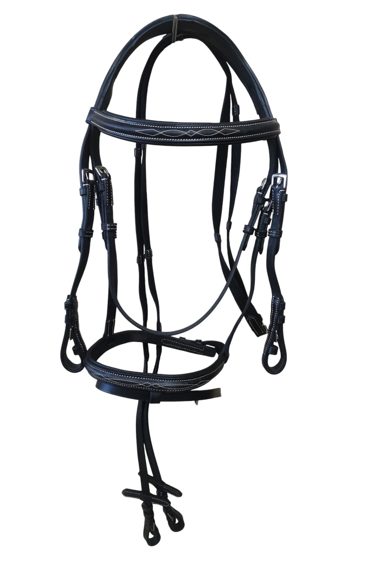 Chetak Ear Cut Bridle White Stitching - The Trading Stables