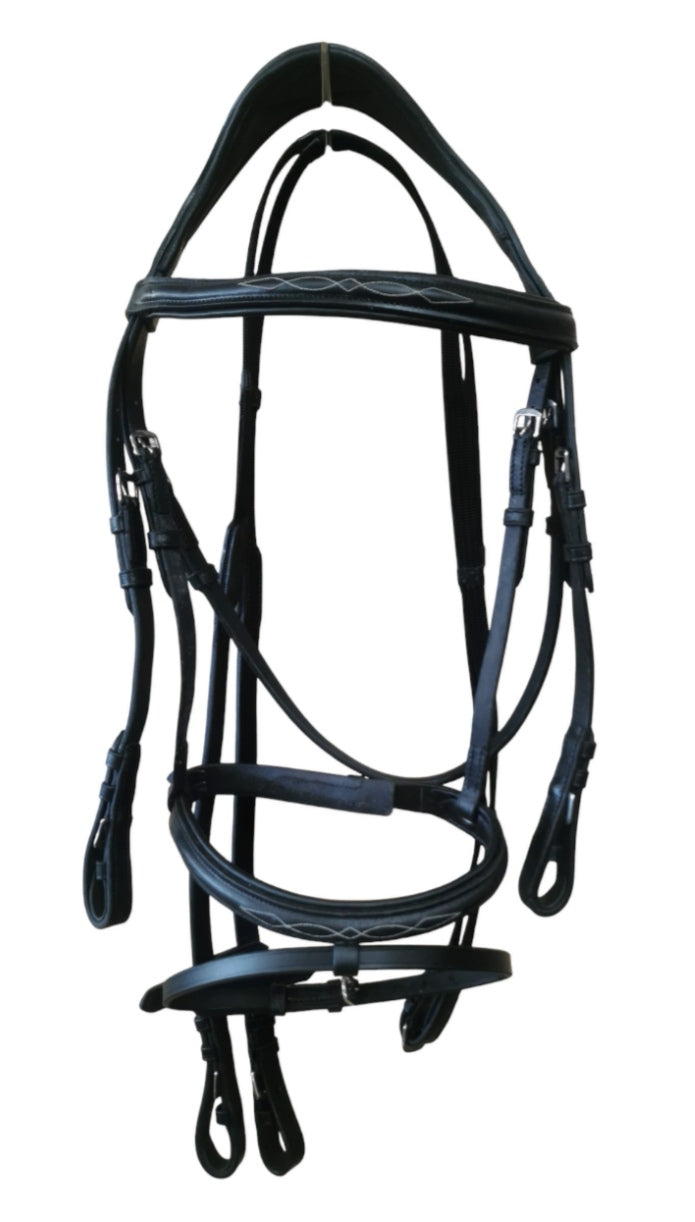 Chetak Ear Cut Leather Padded Bridle - The Trading Stables
