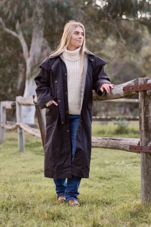 Nullarbor Full Length Oilskin Coat - The Trading Stables