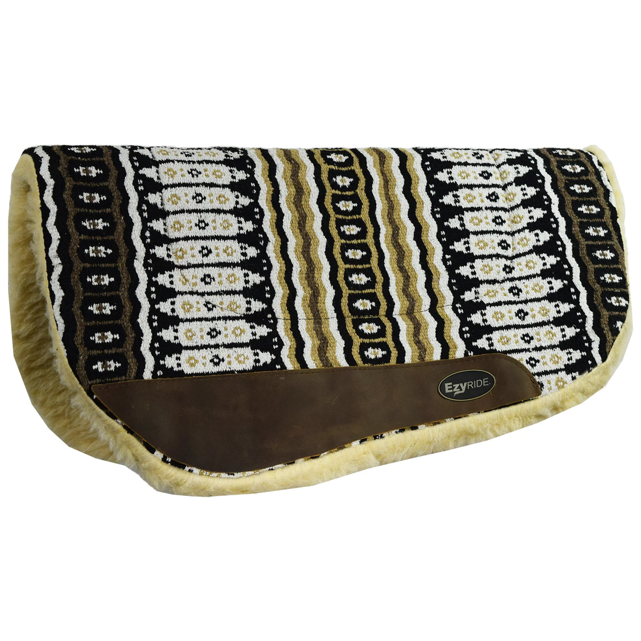 Ezy Ride Navajo Barrel Pad with Fleece Tan/Black