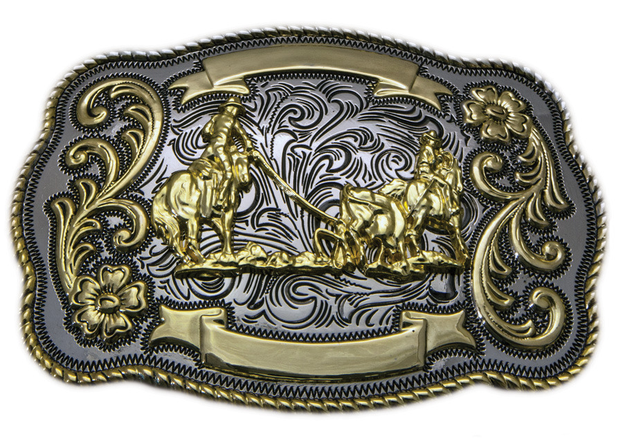 Team Roping Belt Buckle - The Trading Stables