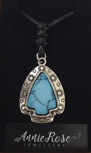 Annie Rose Turquoise & Silver Pendant - The Trading Stables