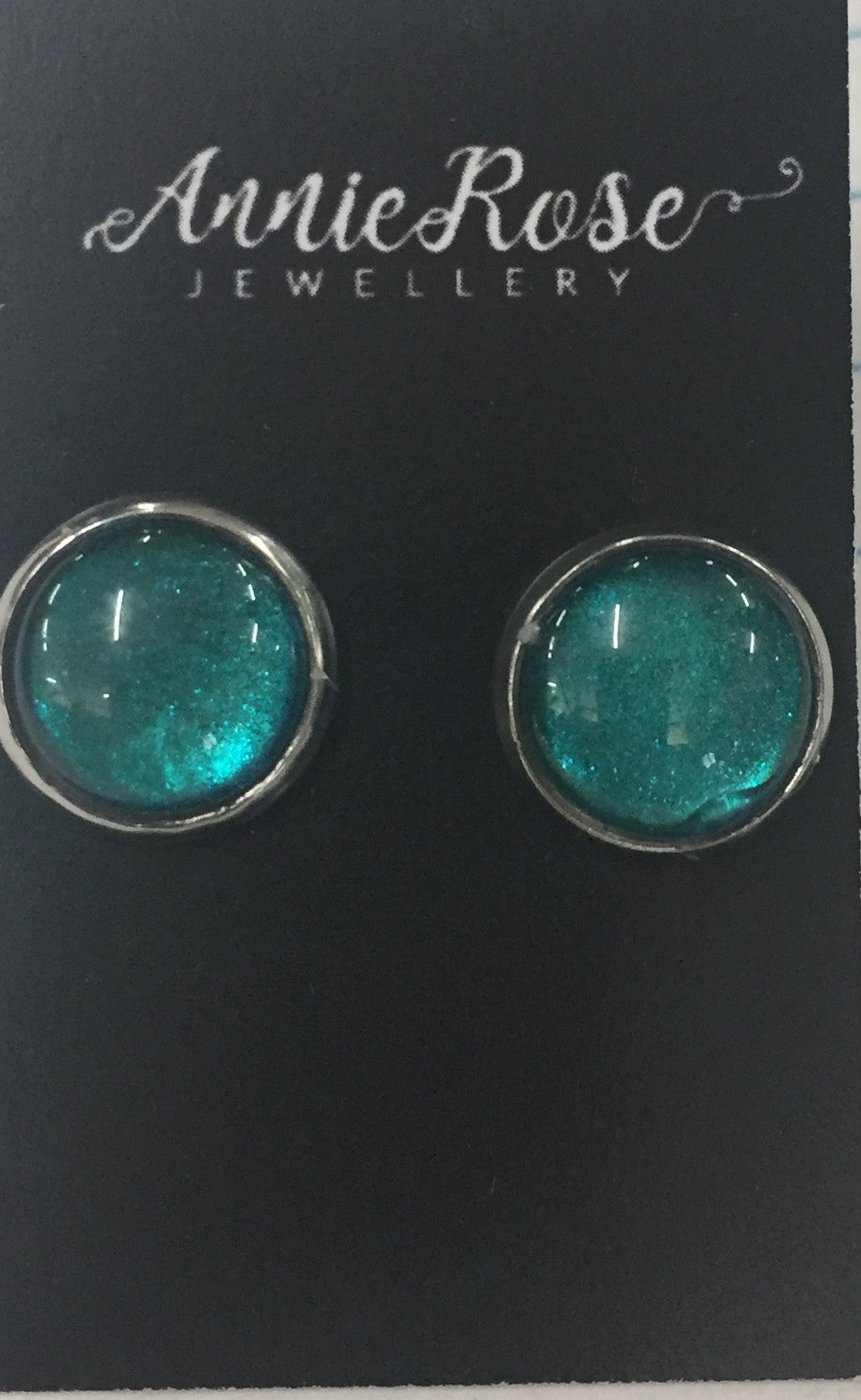Annie Rose Aqua Stud Earrings - The Trading Stables