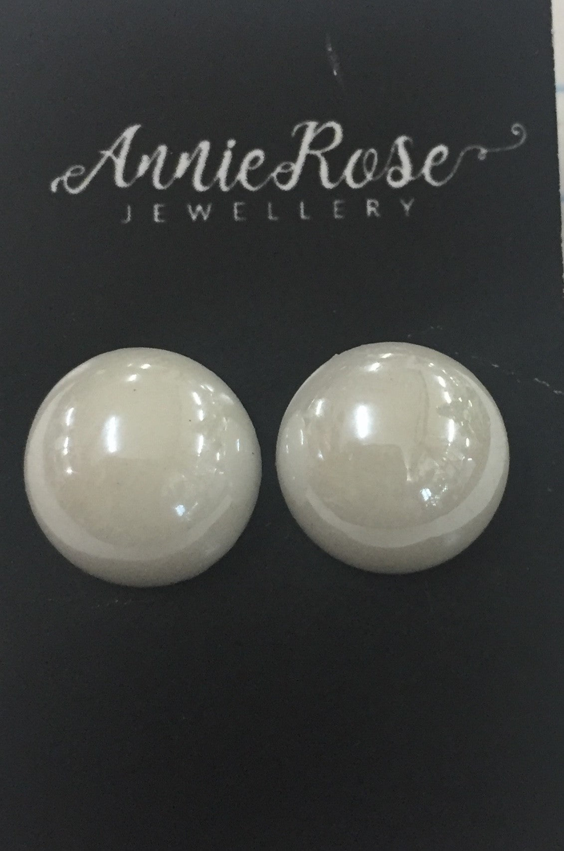 Annie Rose White Stud Earrings - The Trading Stables