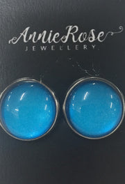 Annie Rose Light Blue Stud Earrings - The Trading Stables