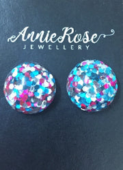 Annie Rose Multi Glitter Stud Earrings - The Trading Stables