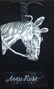 Annie Rose Silver Horse Head Necklace - The Trading Stables