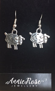 Annie Rose Silver Sheep Earrings - The Trading Stables