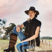 Nullarbor Fleece Lined Oilskin Vest - The Trading Stables