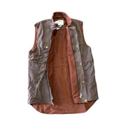 Nullarbor Fleece Lined Oilskin Vest - The Trading Stables