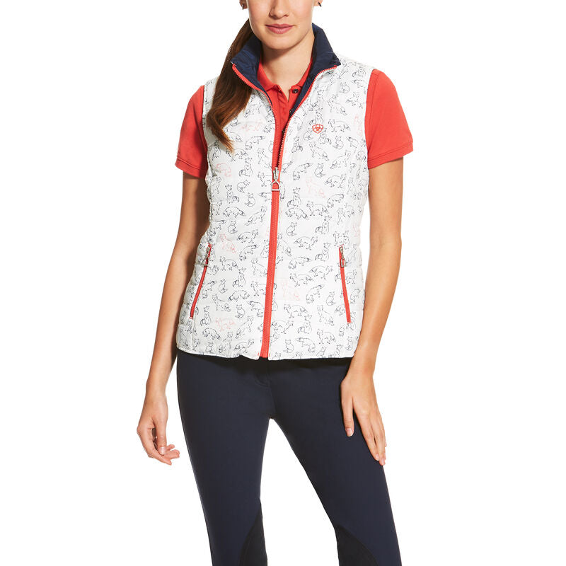 Womens Ariat Out Fox Reversible Vest - The Trading Stables