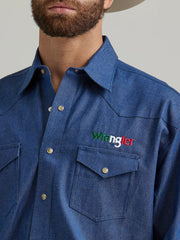 Wrangler Logo Mexico Long Sleeve Western Snap Shirt - The Trading Stables