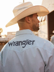 Wrangler Logo Western Long Sleeve Snap Shirt - The Trading Stables