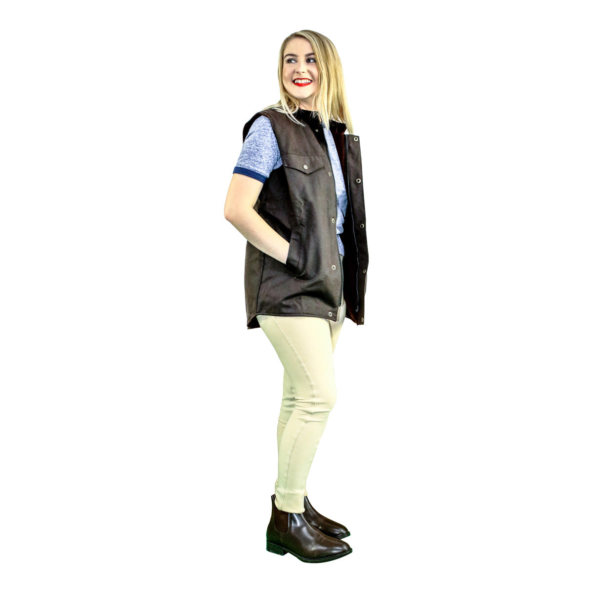 Nullarbor Polar Lined Oilskin Vest - The Trading Stables