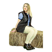 Nullarbor Oilskin Vest With Brown Fleece - The Trading Stables