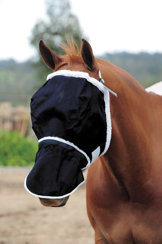 Saxon Buzz Away Flymask Fleece With Nose - The Trading Stables