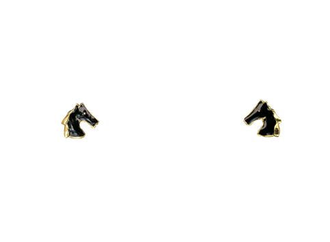 Black Horse Head Earrings - The Trading Stables