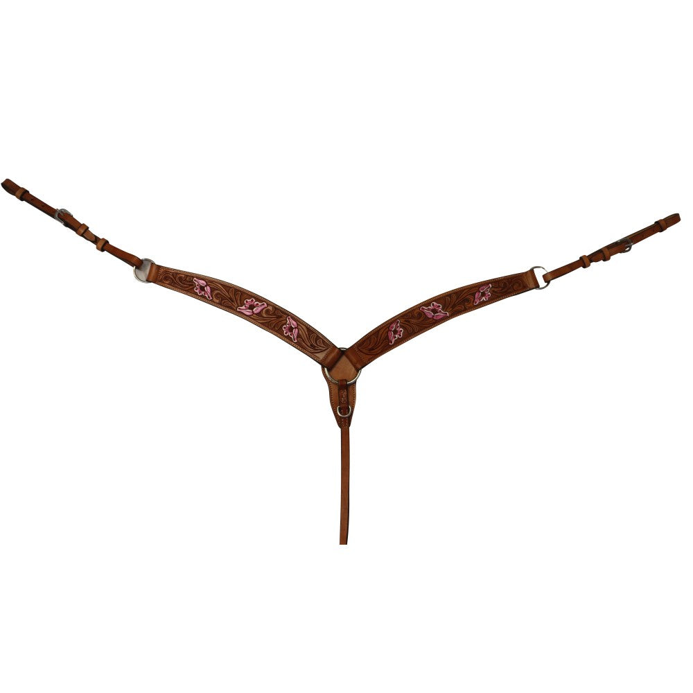 Fort Worth Pink Floral Breastcollar - The Trading Stables
