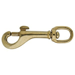 Brass Swivel Snaphook Round Eye 1/2" - The Trading Stables