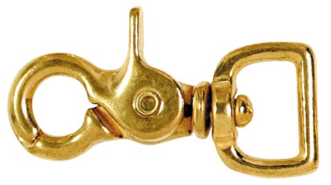 Brass Flat Swivel Eye Trigger Snaphook - The Trading Stables