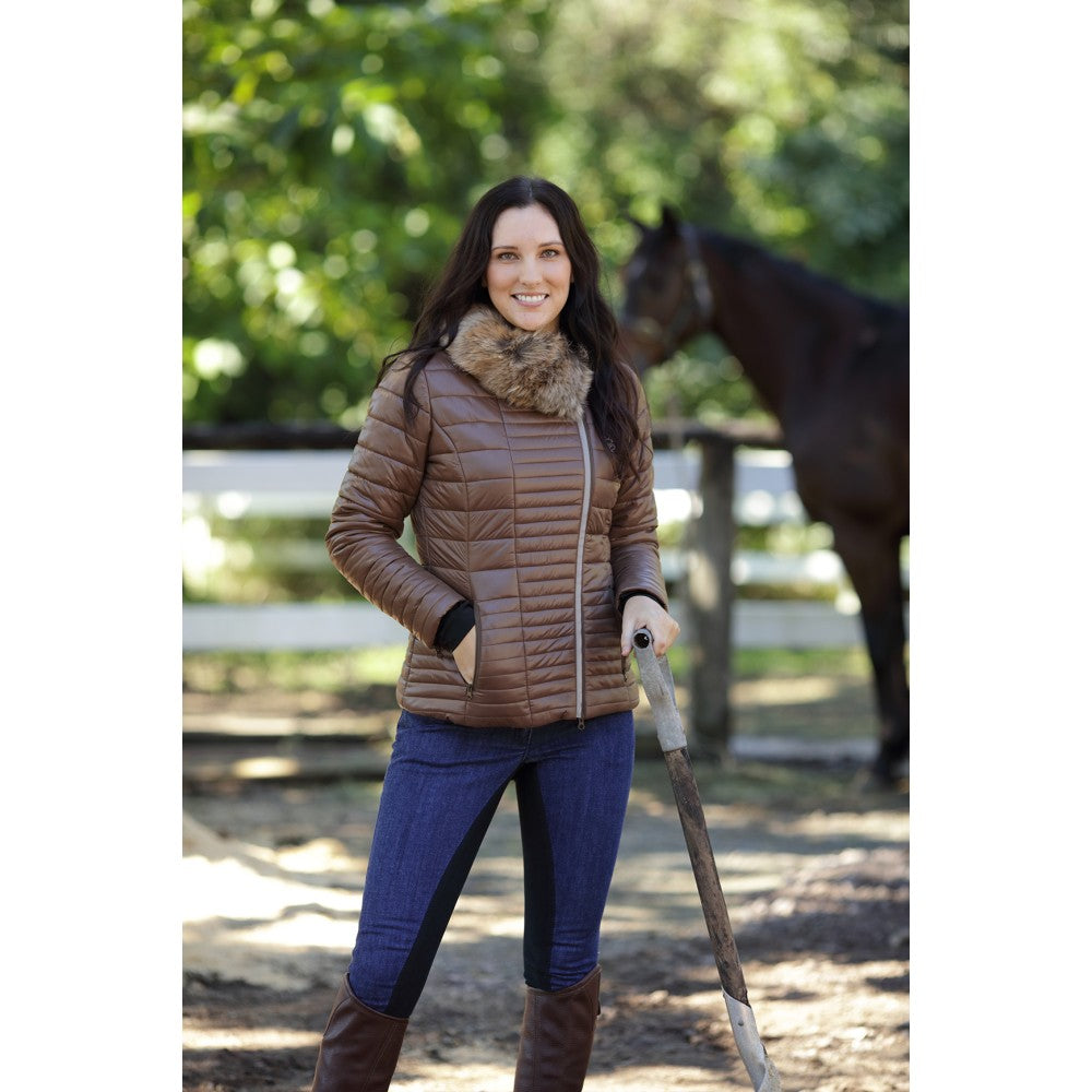 Huntington Harper Denim Full Seat Breeches With Suede - The Trading Stables