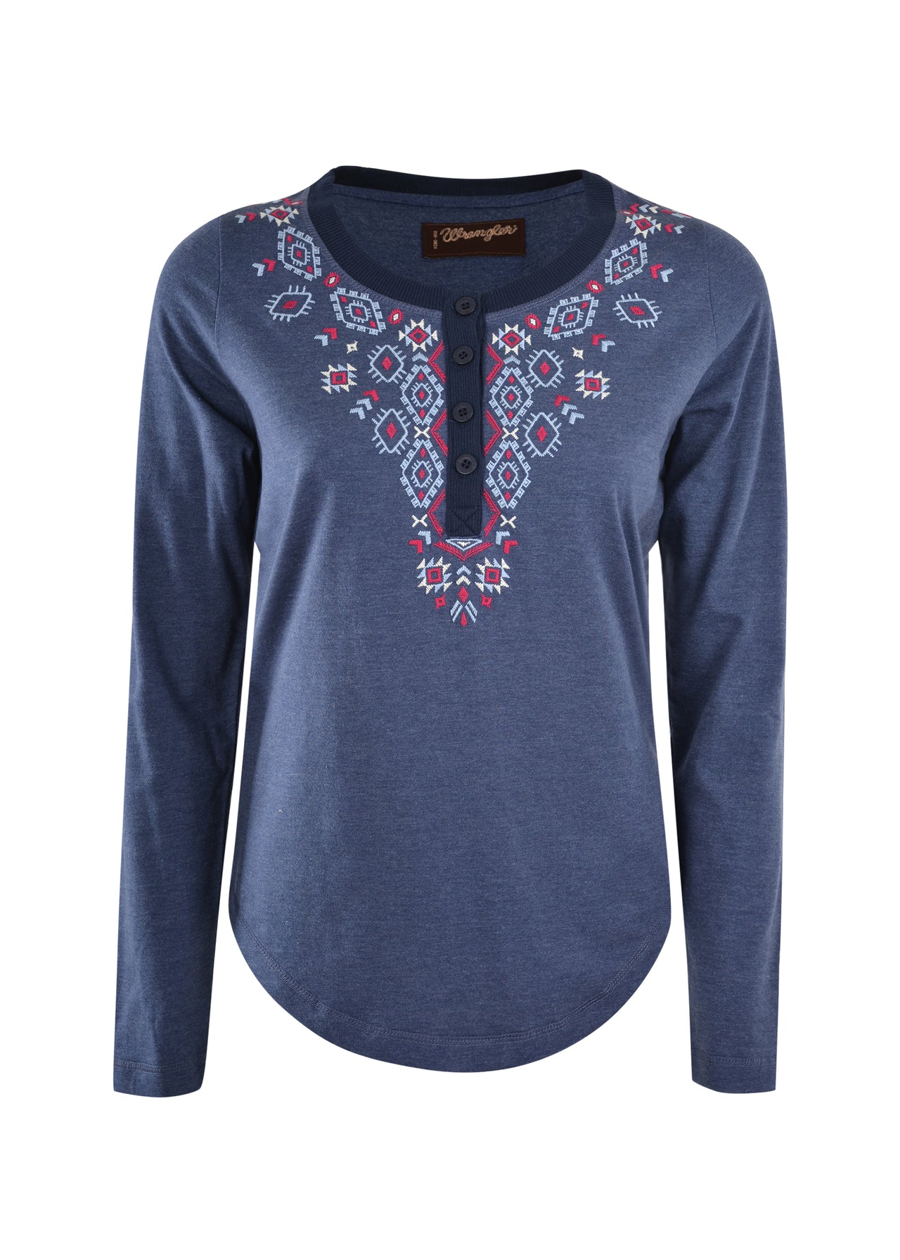 Wrangler Womens Katrina Henley Top - The Trading Stables