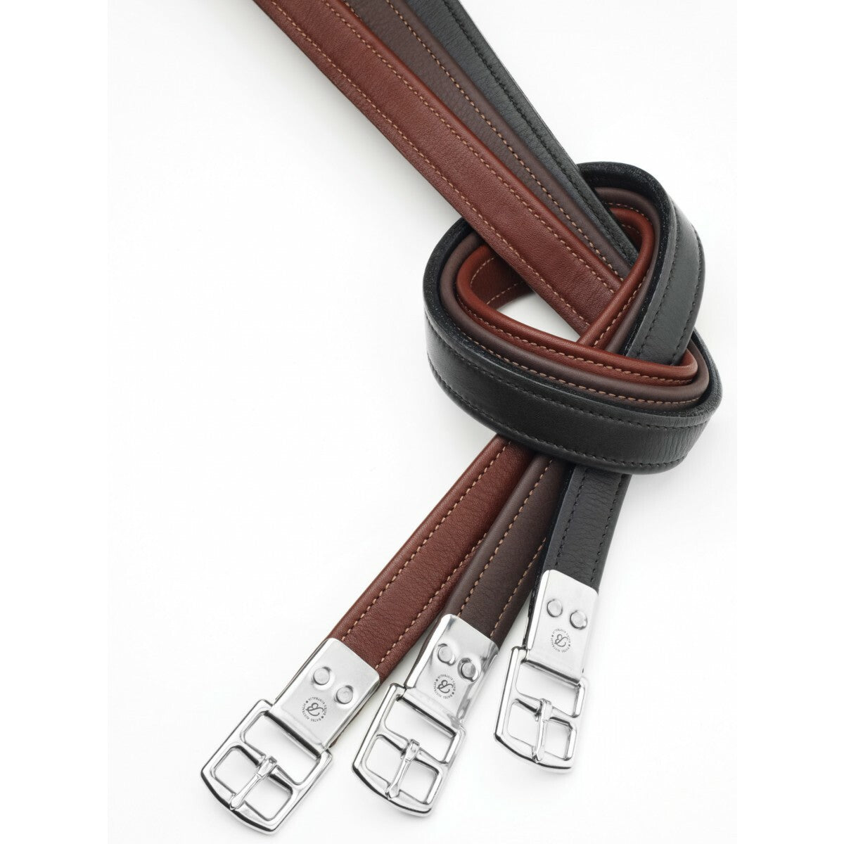 Bates Stirrup Leathers Heritage Blk 137Cm - The Trading Stables