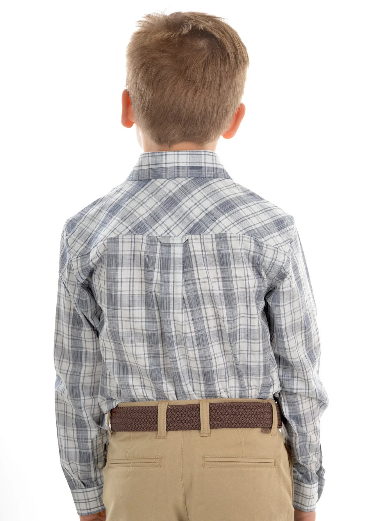 Boys Andrew Check L/S Shirt - The Trading Stables