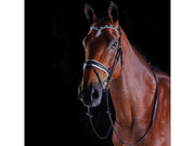 Collegiate Deep V Patent Pearl Bridle - The Trading Stables
